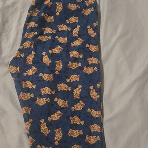 LuLaRoe Blue and Orange Patterned Leggings